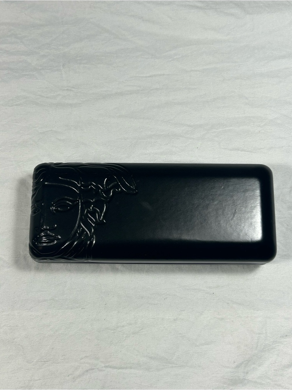 Versace Medusa Black Hard Eyeglass Case Set with Cloth & Certificate